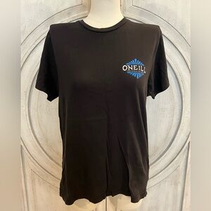 O'Neill Boys Black Tee with Blue Logo